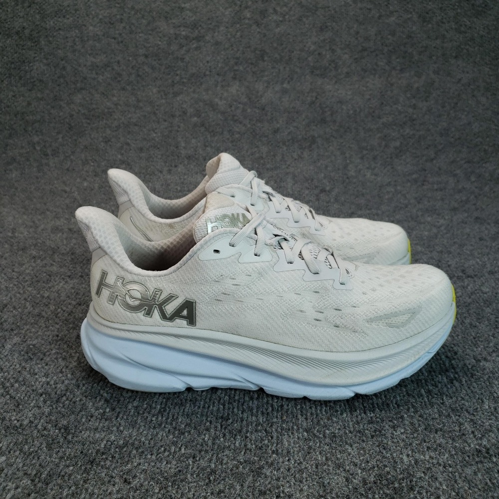 Hoka One One Clifton 9 Shoes Womens Size 10 White Running Sneakers Cushioned
